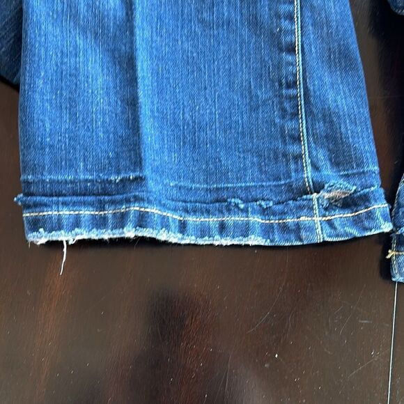 True Grit Boutique denim jeans copper button red yellow top stitching size 31 - Picture 13 of 16